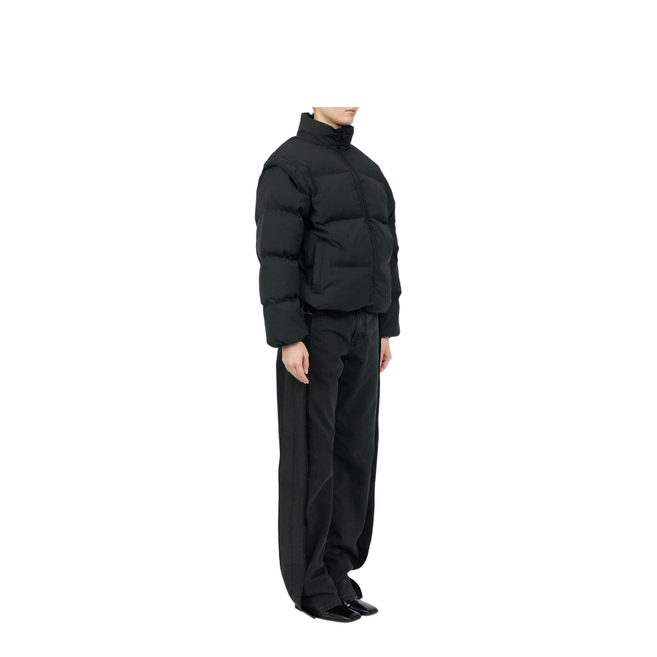 Transformable Padded Black Jacket