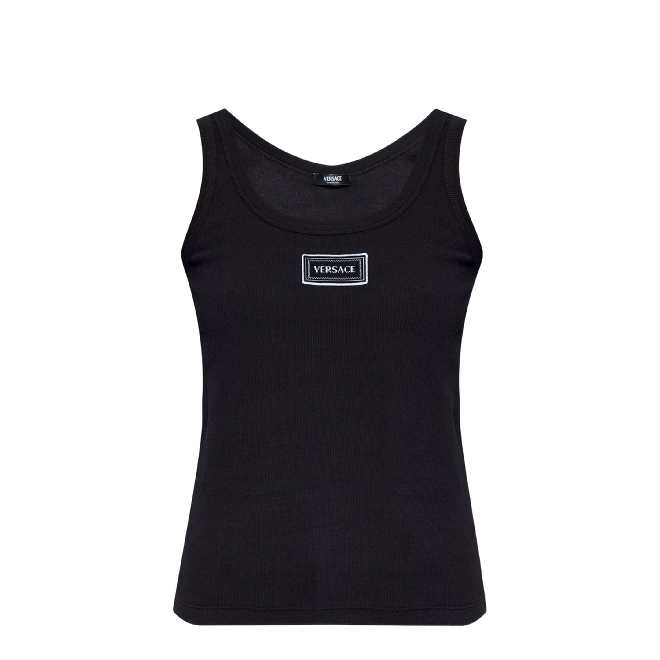 90s Vintage Logo Tank Top Black