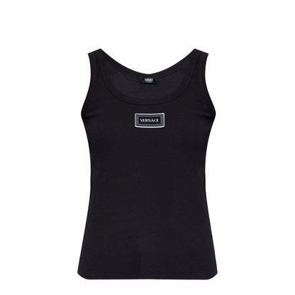 90s Vintage Logo Tank Top Black