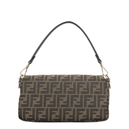 Baguette Medium FF Jacquard Shoulder Bag - Tobacco Brown