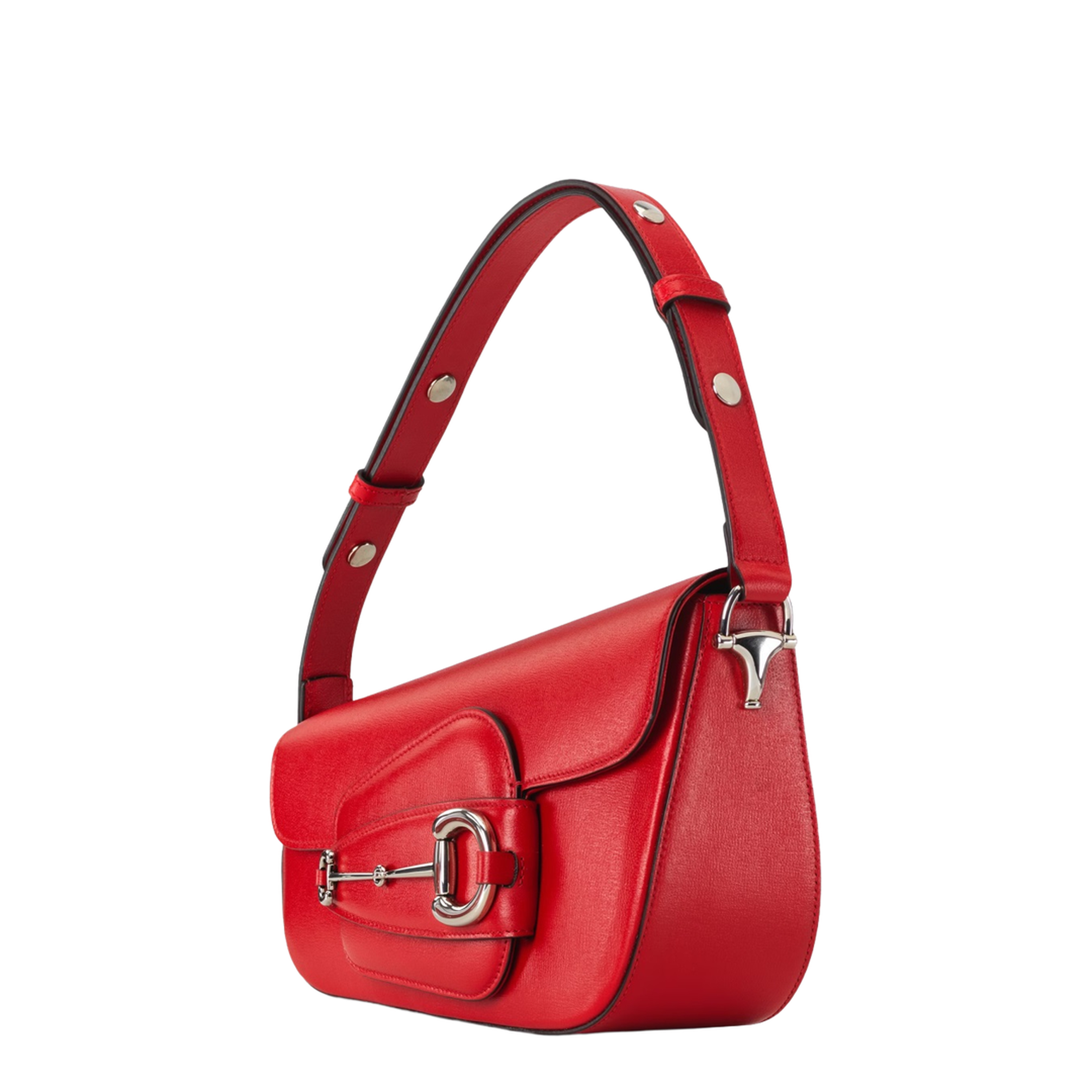 Jackie Leather Hobo Bags - Red