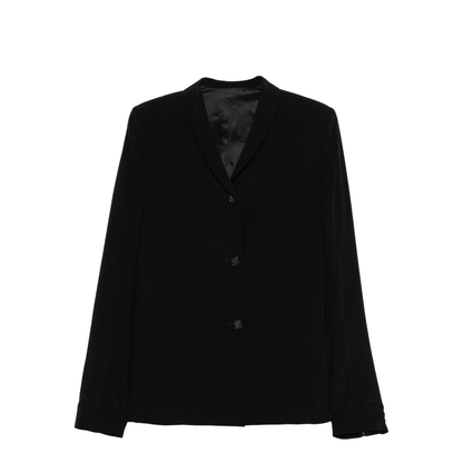Black Convertible Neck Blazer