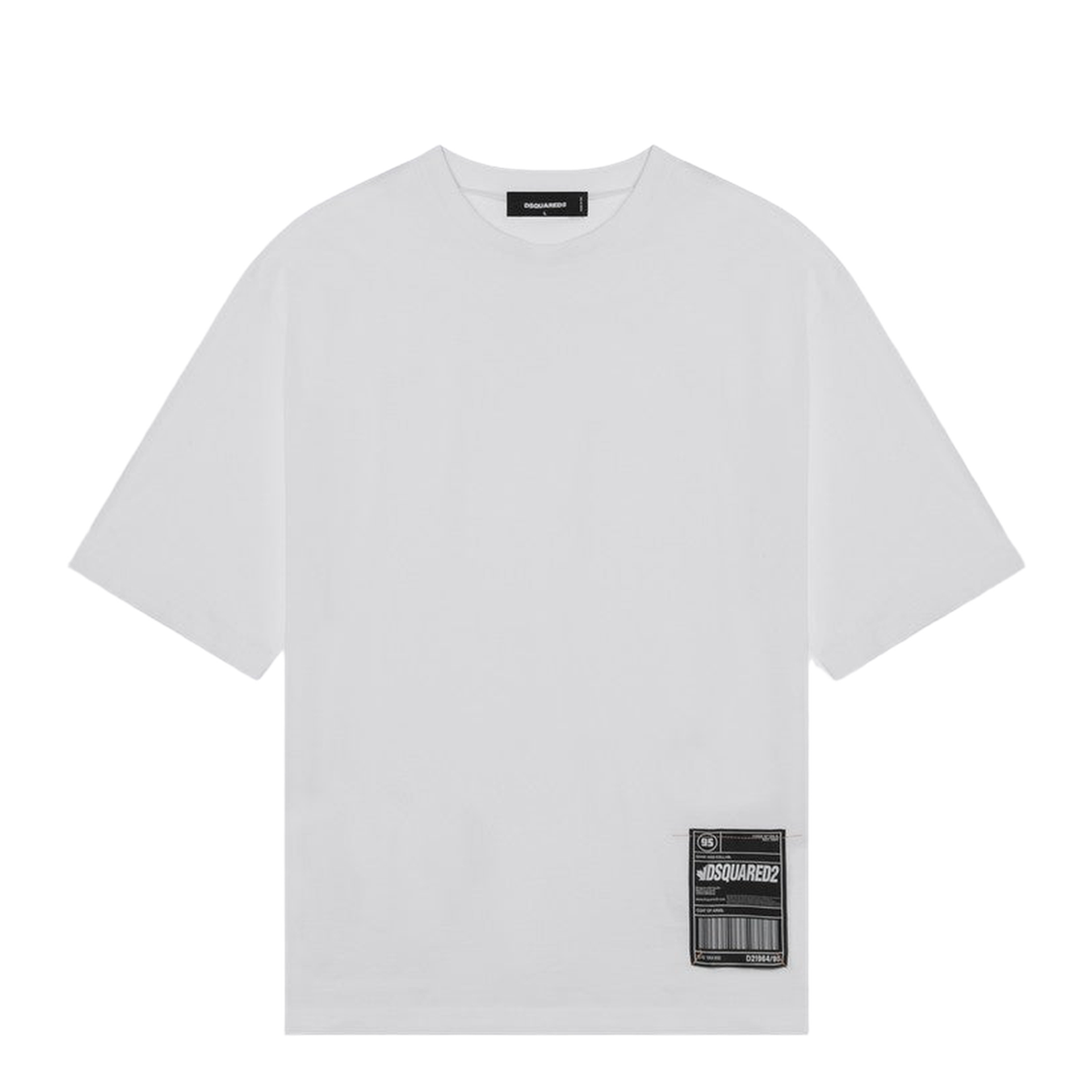 White Cotton Crewneck T-Shirt