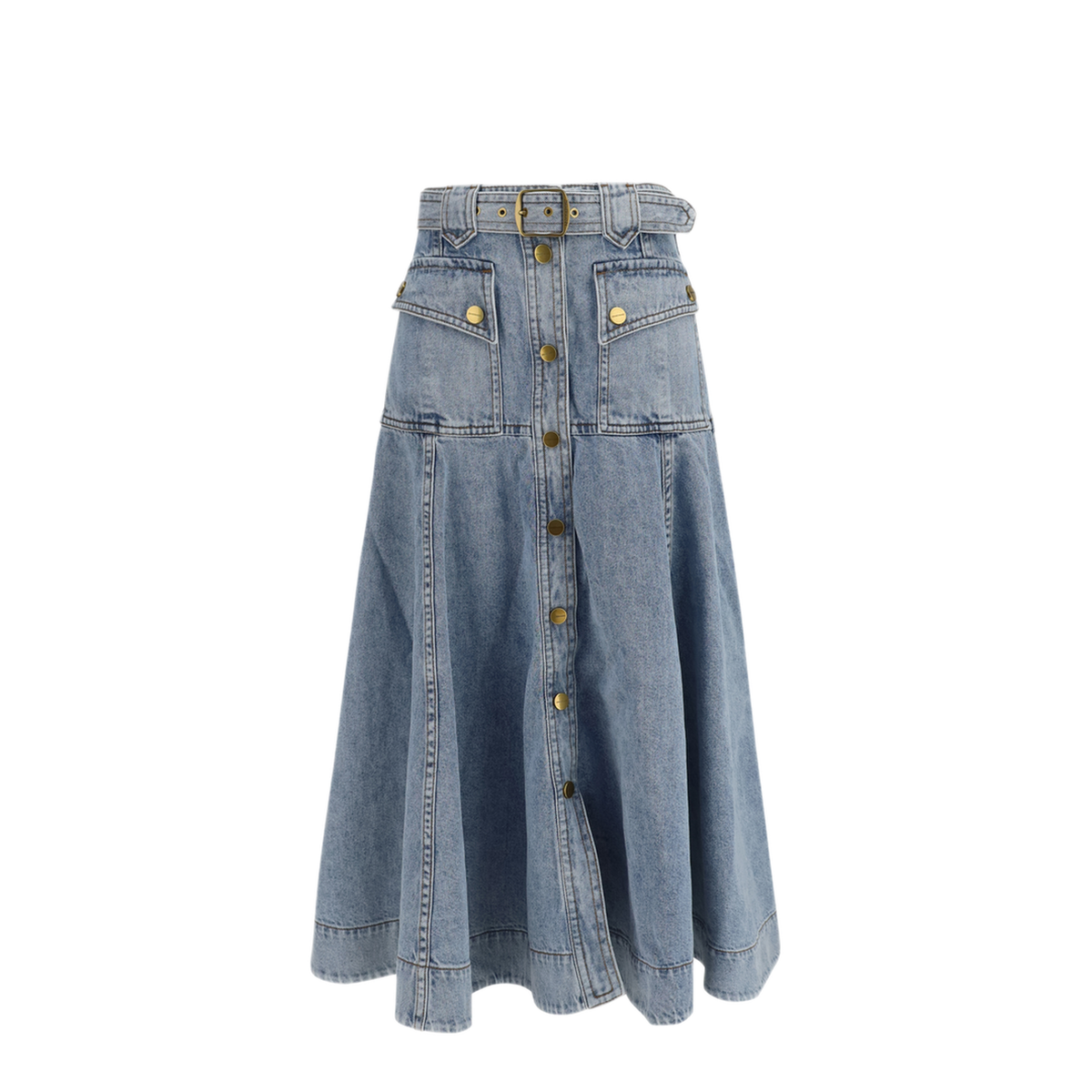 MAYFEYR - Zimmermann - Utility Denim Midi Skirt - 1463SC27RSFM