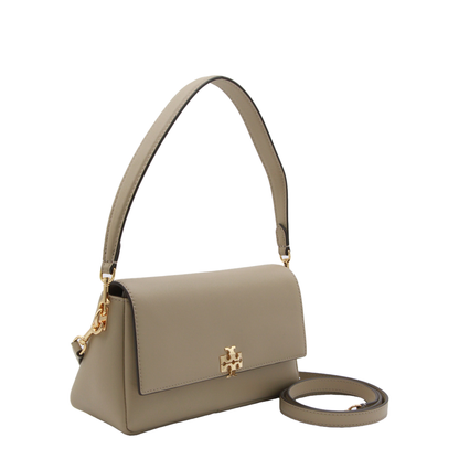 Charlie Small Leather Shoulder Bag - Soft Cement