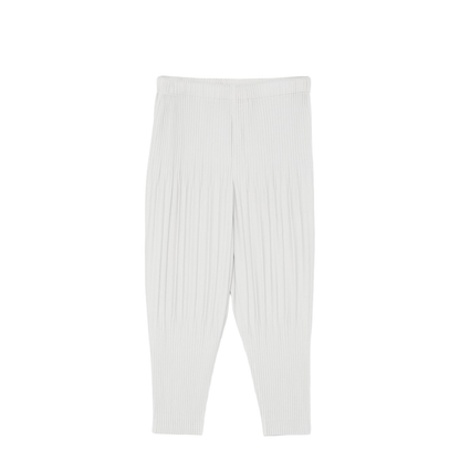 Light Grey Plissé Finish Straight Leg Pull-On Style