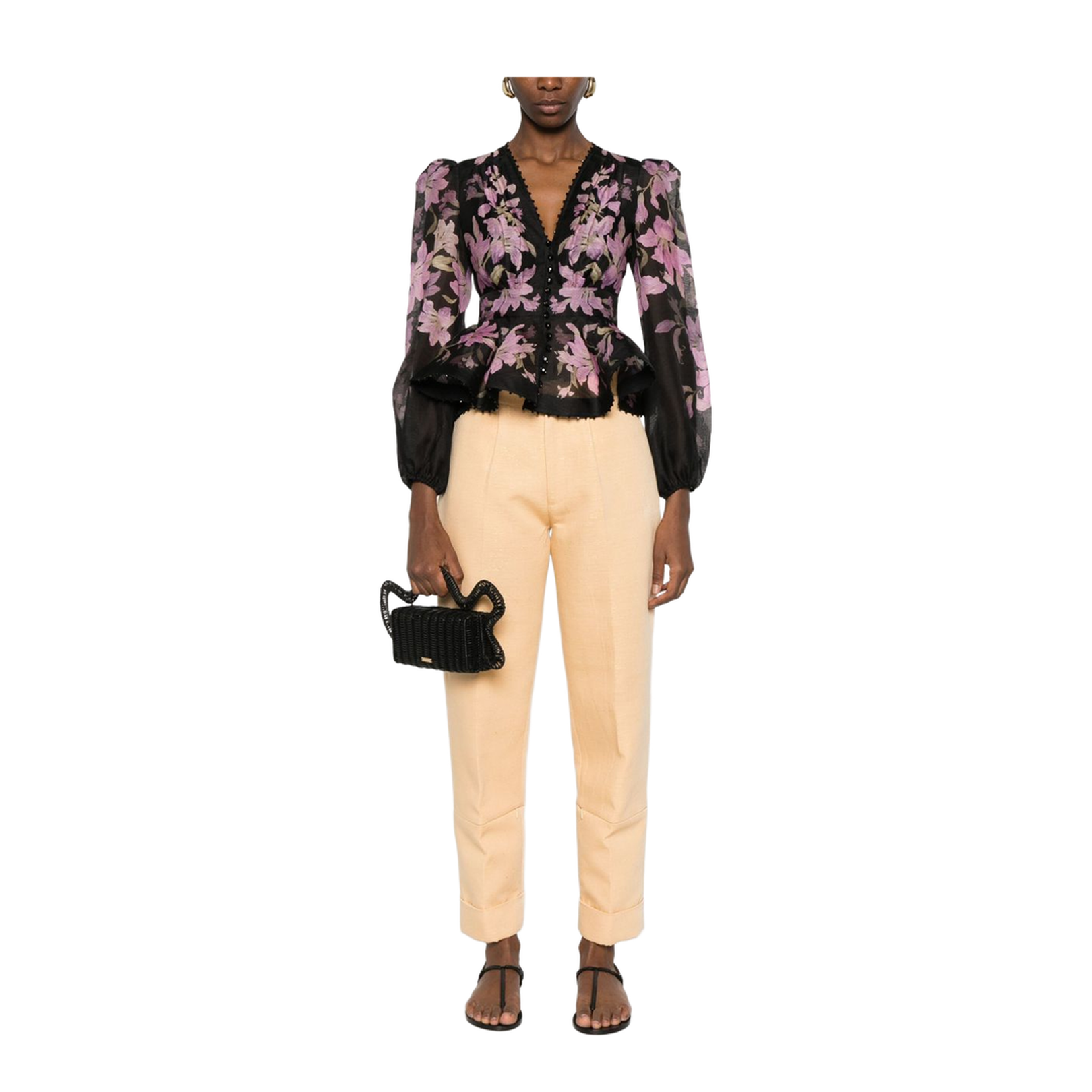 Black and Pink Dawning Blouse