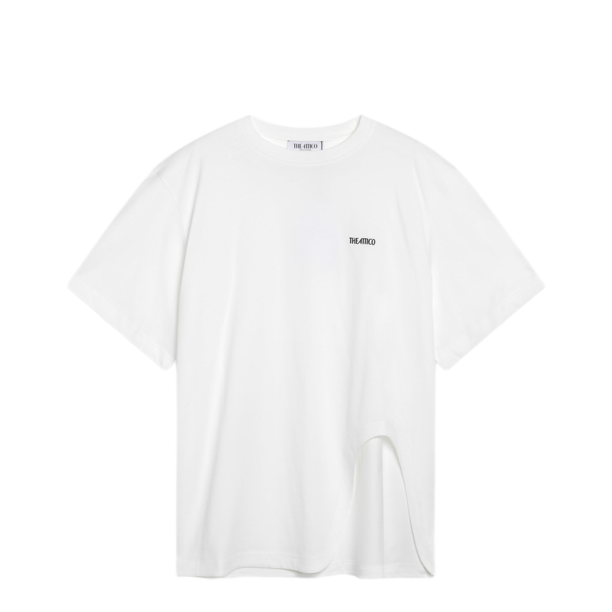MAYFEYR - The Attico - Oversized Cotton Jersey T Shirt With Cutout Hem - 261WCT00350JJJ025AA001