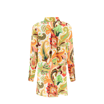 Silk Paisley Shirt In Green