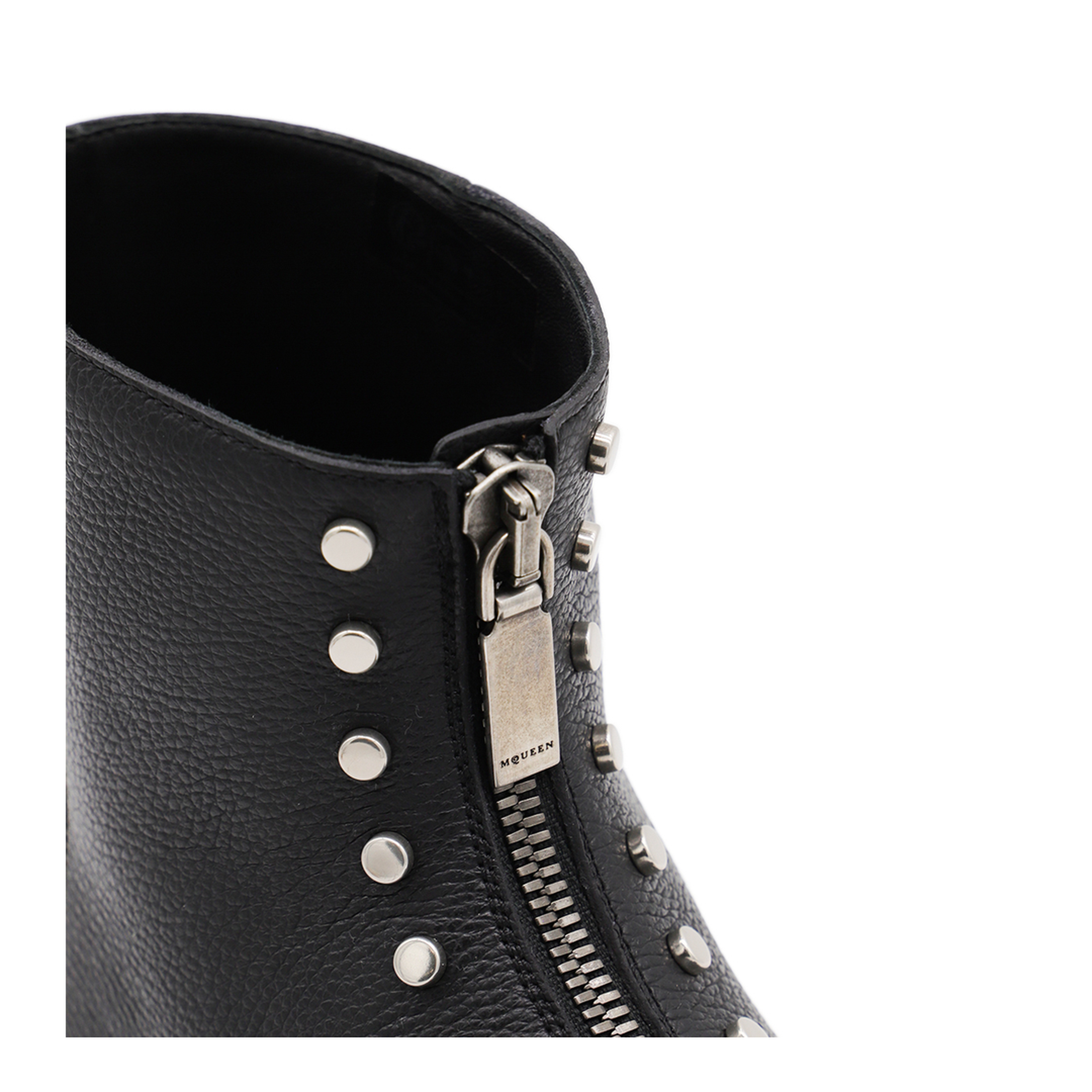Leather Ankle Boots With Studs