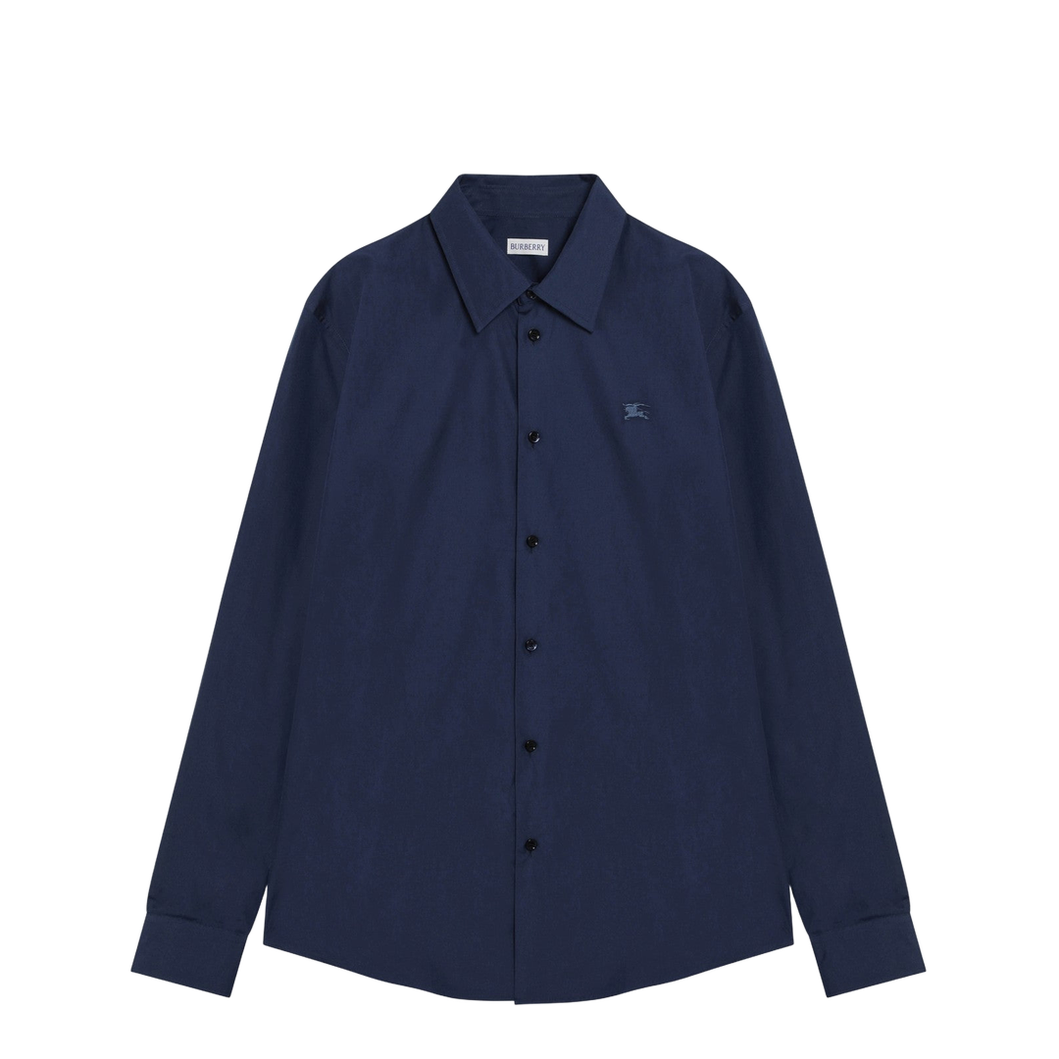 Burberry Blue Cotton Shirt – MAYFEYR
