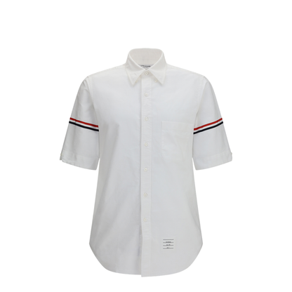 MAYFEYR - Thom Browne - Short-Sleeve Shirt With Contrast Stripes - MWS242AF0313