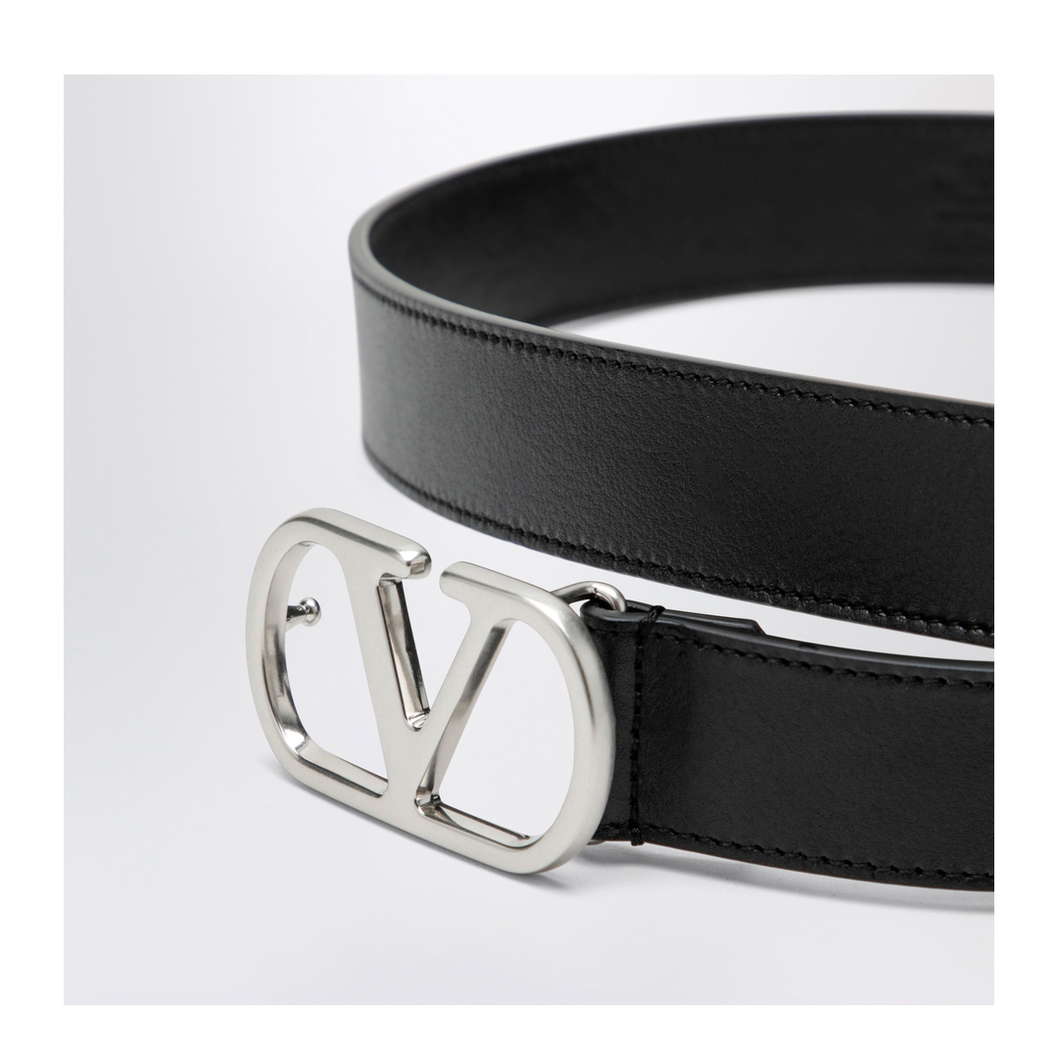 MAYFEYR - Valentino - Black Vlogo Signature Belt - 9Y2T0SM3UPC0NO