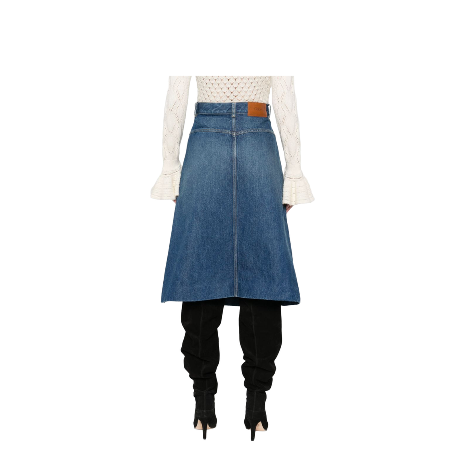 Denim Midi Skirt