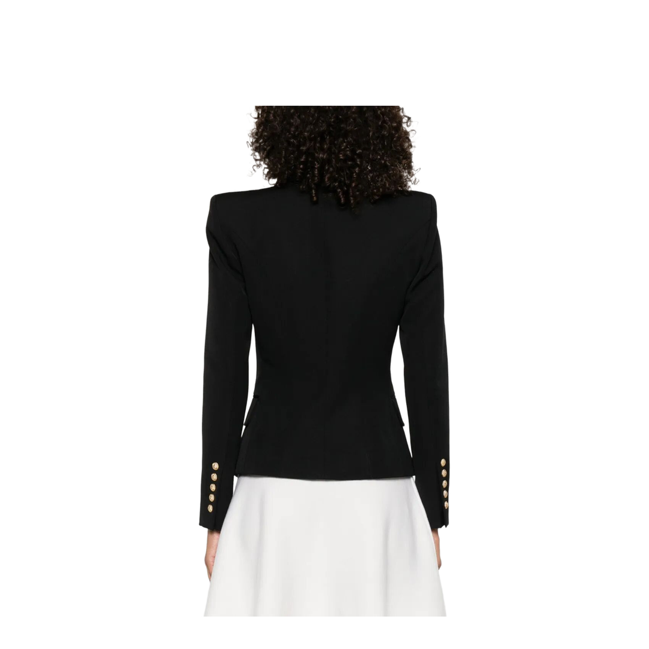 Double-Breasted Wool Blazer Black