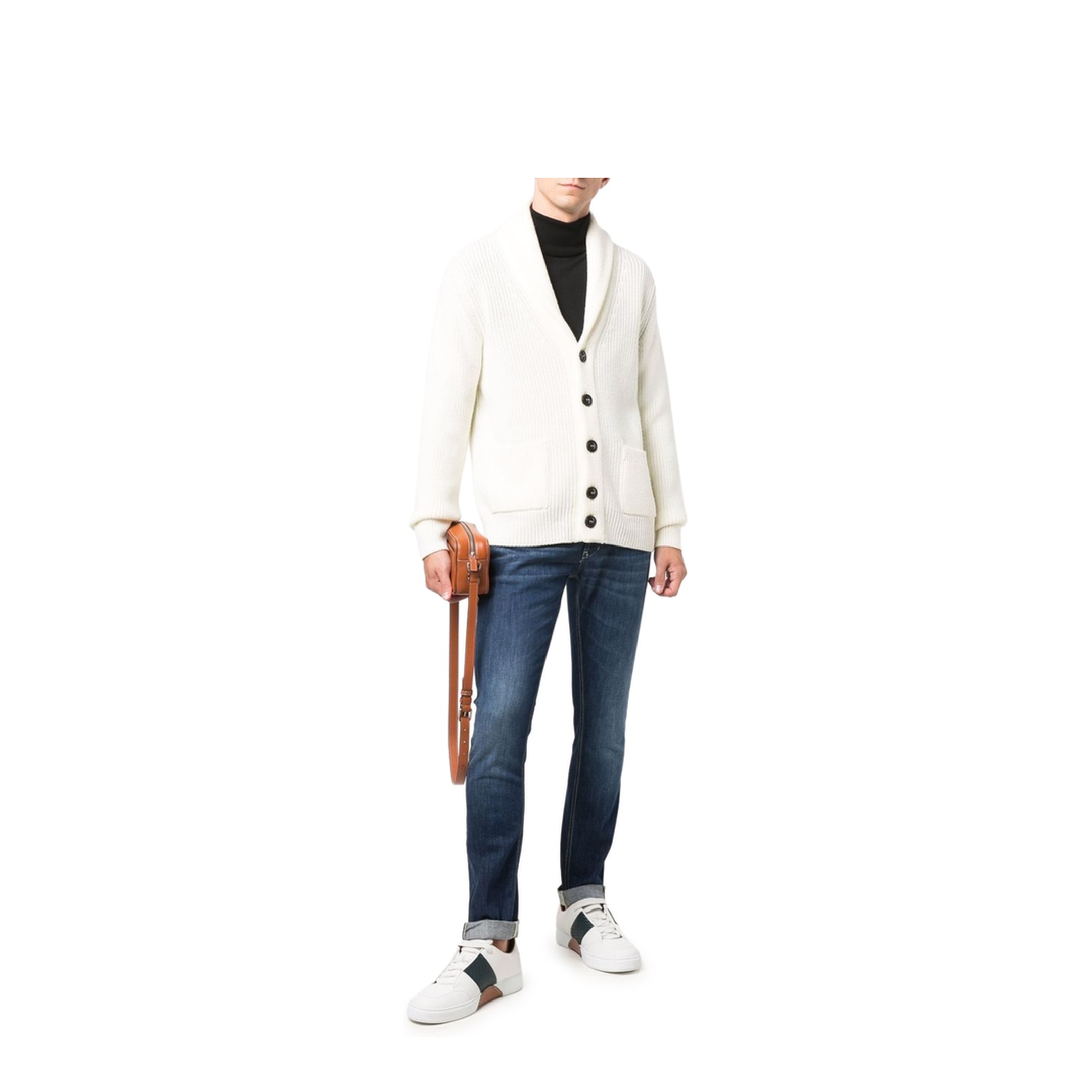 MAYFEYR - Drumohr - White Sweater Size 48 - D5M419PNL125