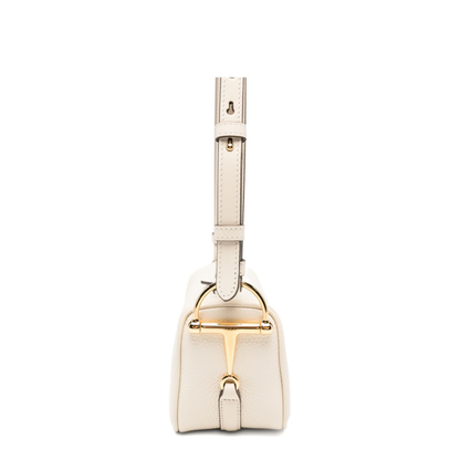 Half Horsebit Mini Soft Grain Leather Bag - Ivory