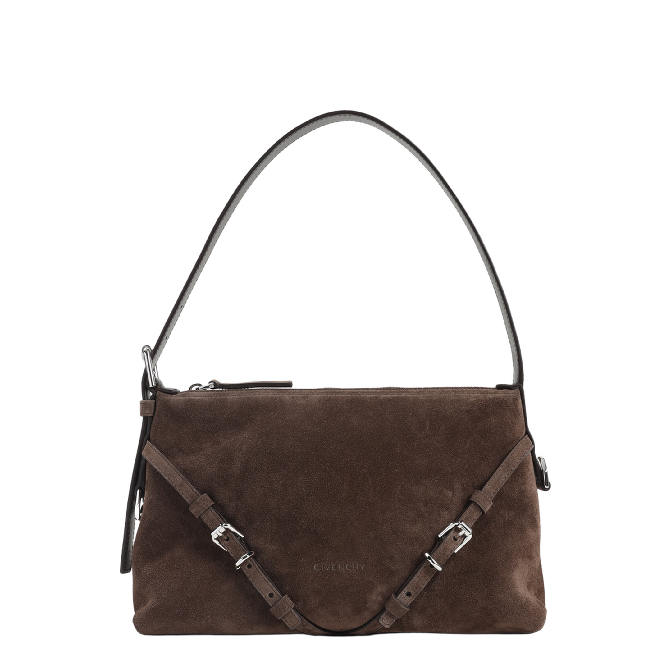 Mini Voyou Shoulder Bag Suede Brown