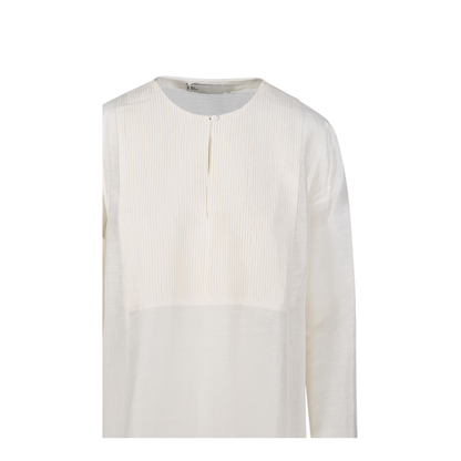 Ivory Linen Blend Caftan