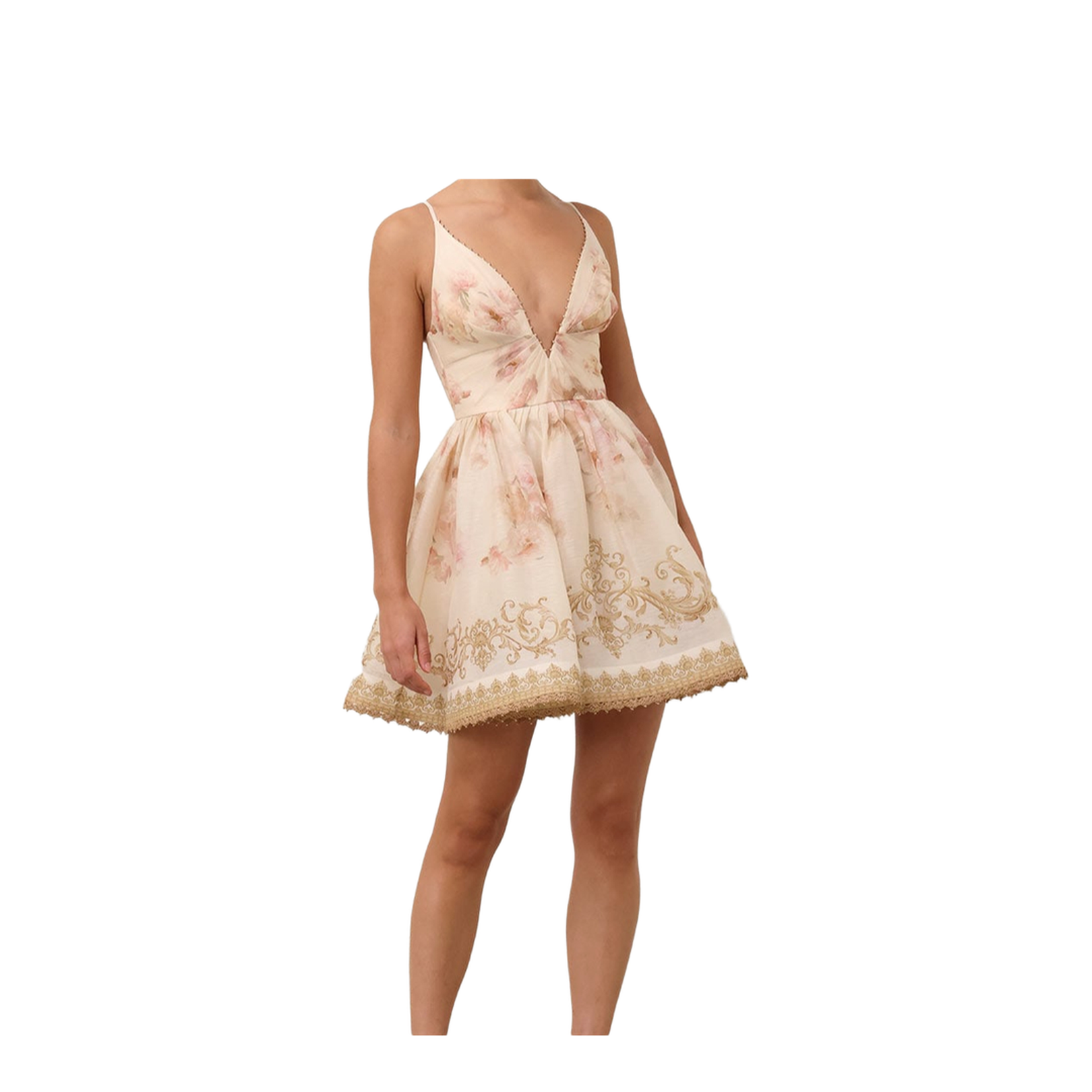 V Neck Top with Bead Detail and Adjustable Straps
