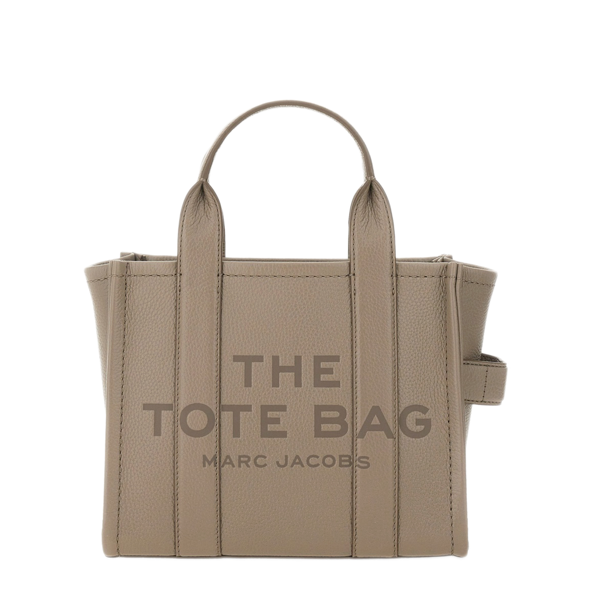 Small Full Grain Leather Tote - Cement