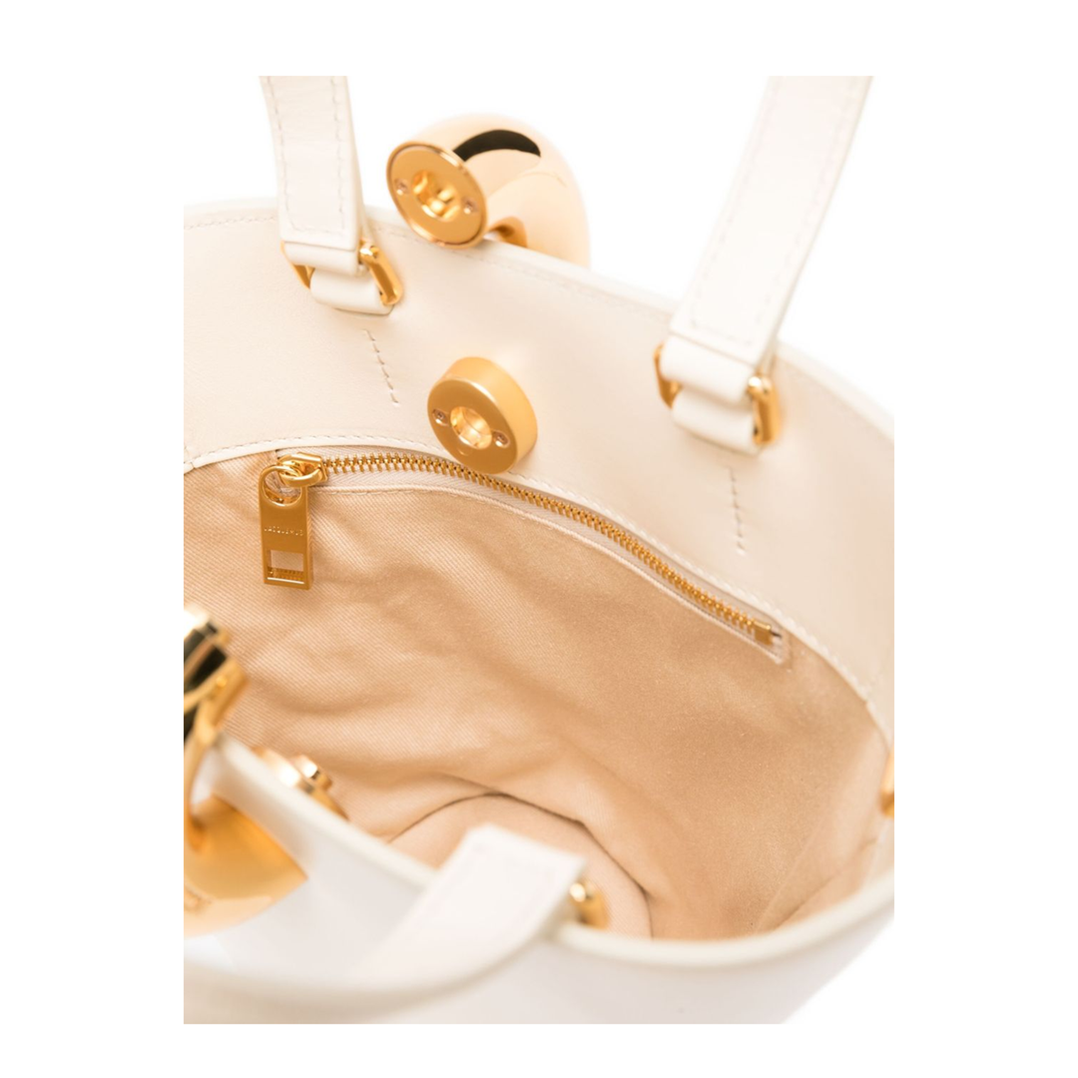 Bambola Small Calfskin Shoulder Bag - Light Ivory