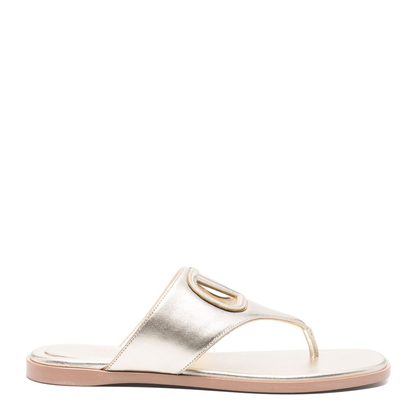 VLogo Cut-Out Leather Sandals