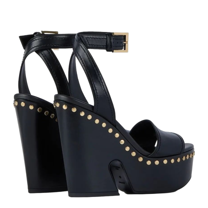 MAYFEYR - Givenchy - Clog Leather Platform Sandals With Studs Detail - BE30APE2FV