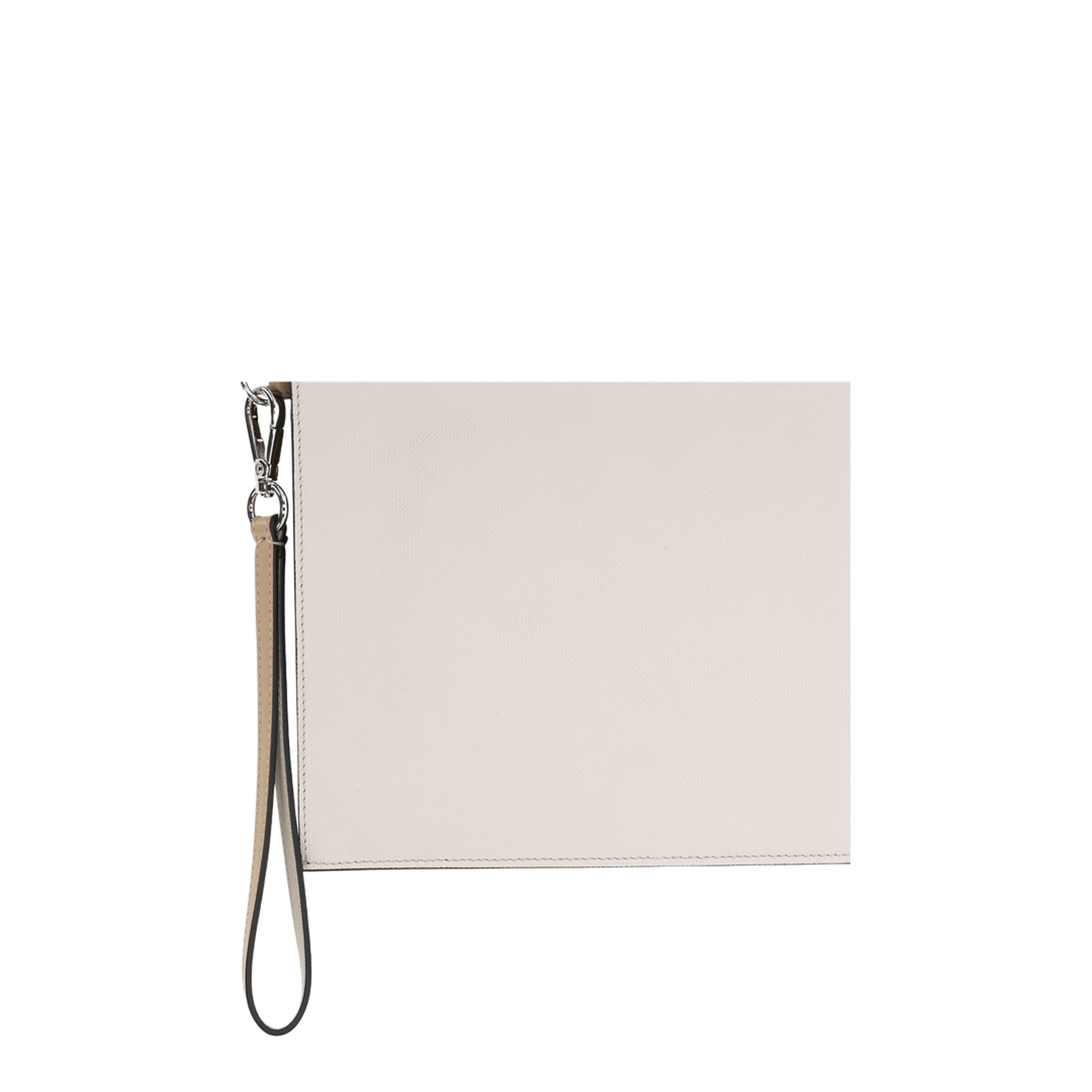 Men's Ivory Leather Clutch