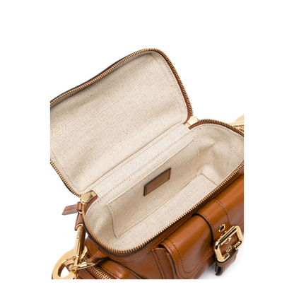 Small Camera Bag in Shiny Leather