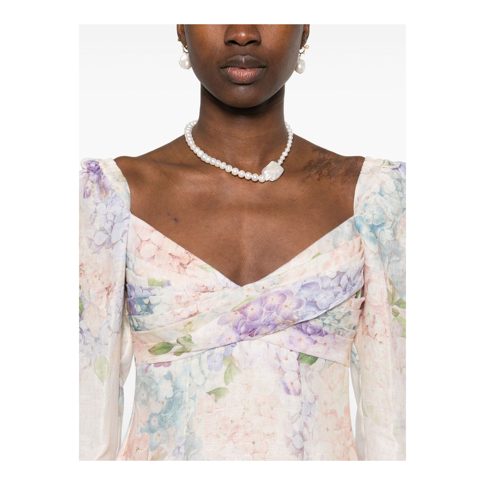Dawning Linen Floral Printed Mini Dress