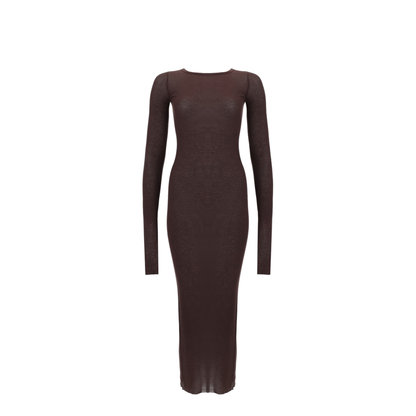 Long-Sleeved Midi Dress