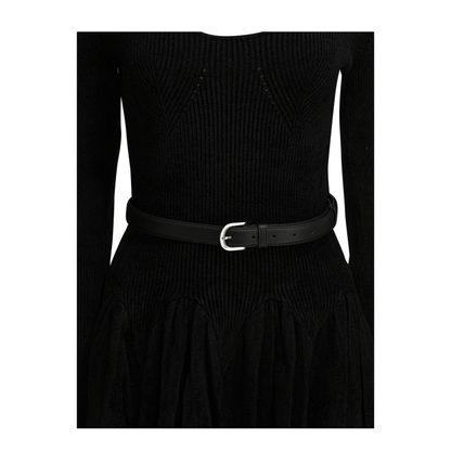 MAYFEYR - Self Portrait - Knitted Flared Dress - AW25029SBBLACK