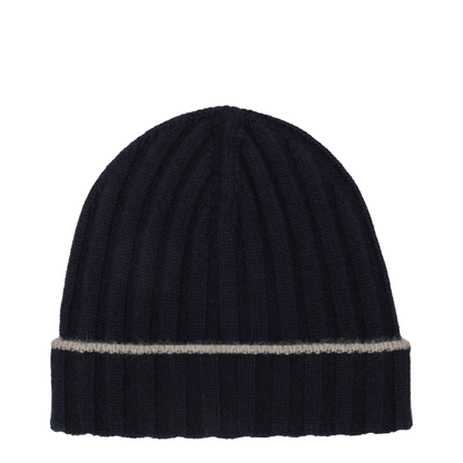 MAYFEYR - Brunello Cucinelli - Ribbed Cashmere Beanie In Navy Blue - M2240900WSCU715