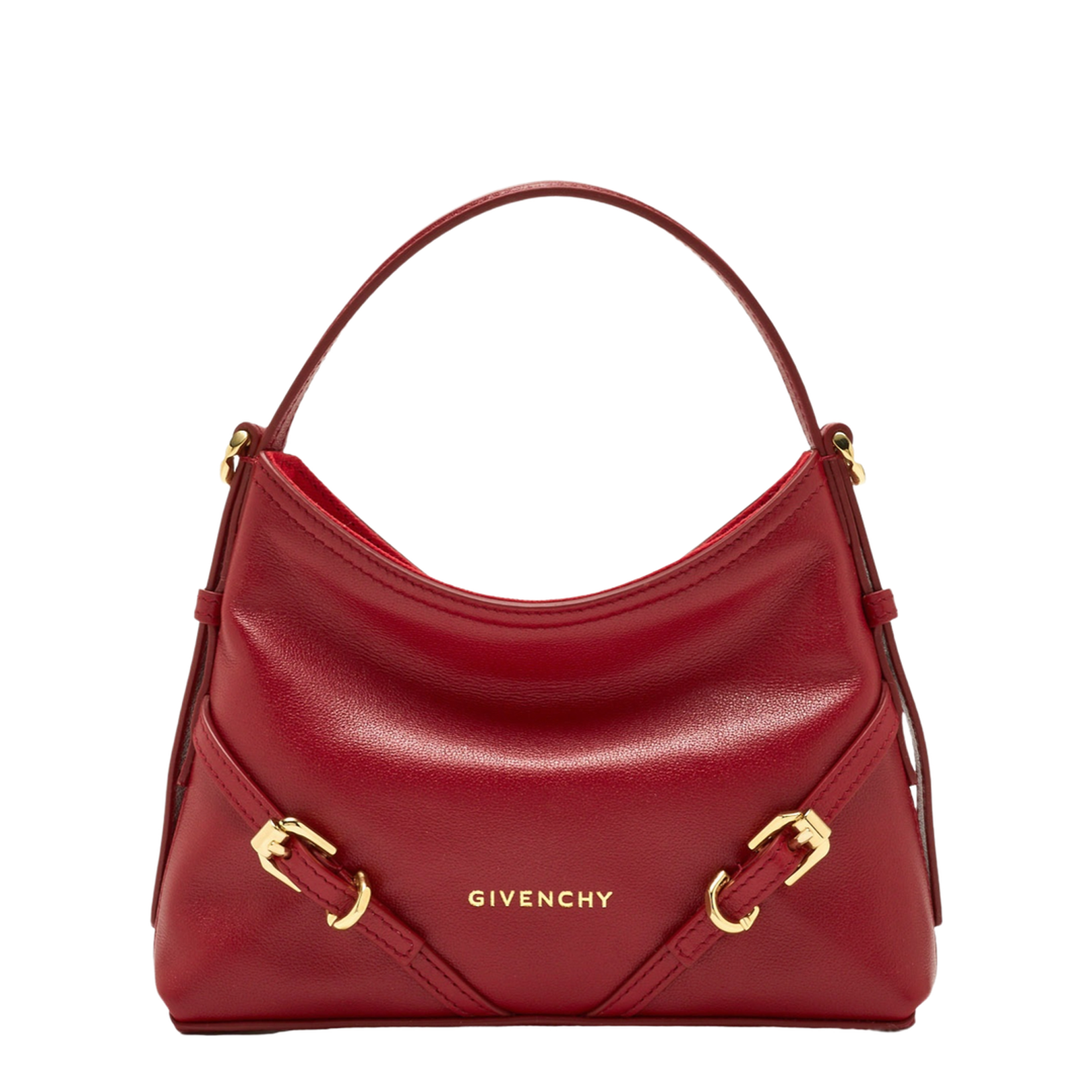 Red Leather Nano Voyou Handbag