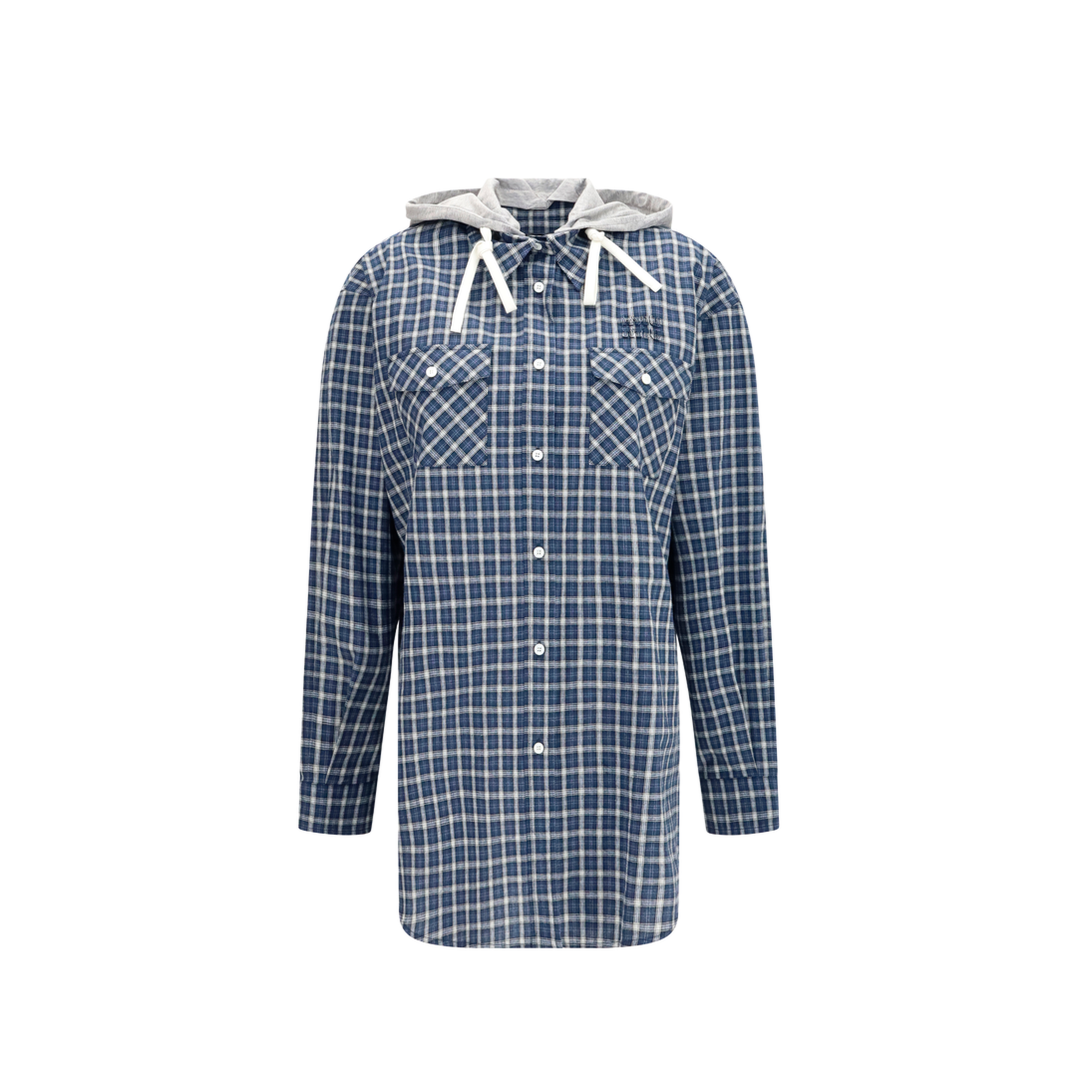 MAYFEYR - Miu Miu - Checked Hooded Shirt - MK2051SOOO6210