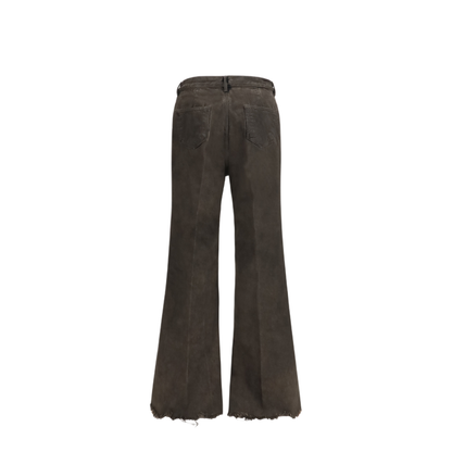 MAYFEYR - Rick Owens - Flared Frayed Hem Cotton Jeans - RR02F4335