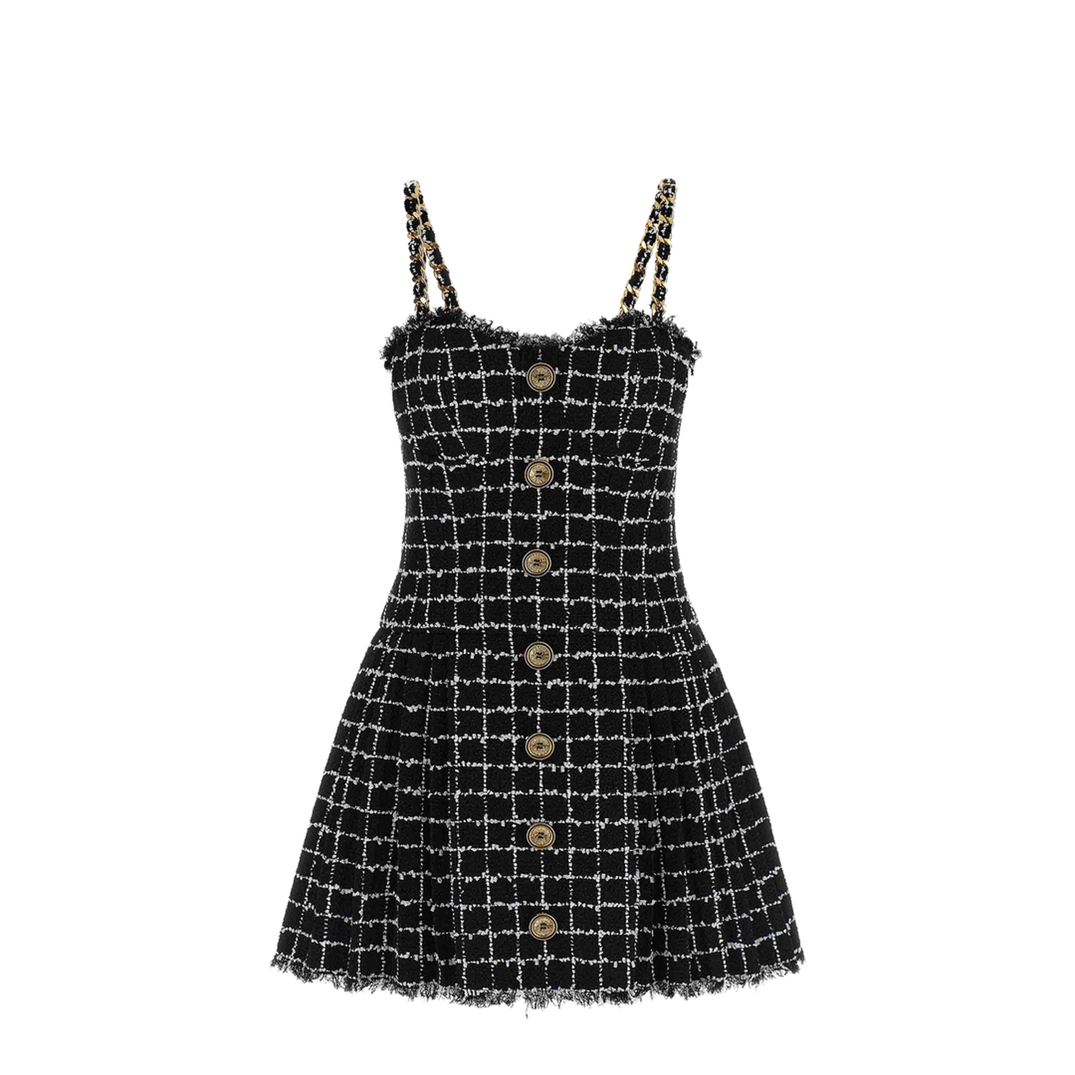 Tweed Dress Chain Straps