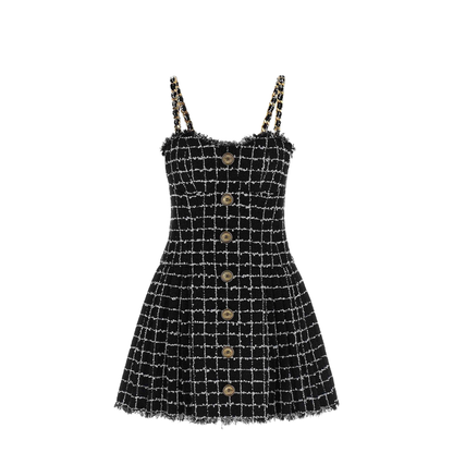 Tweed Dress Chain Straps