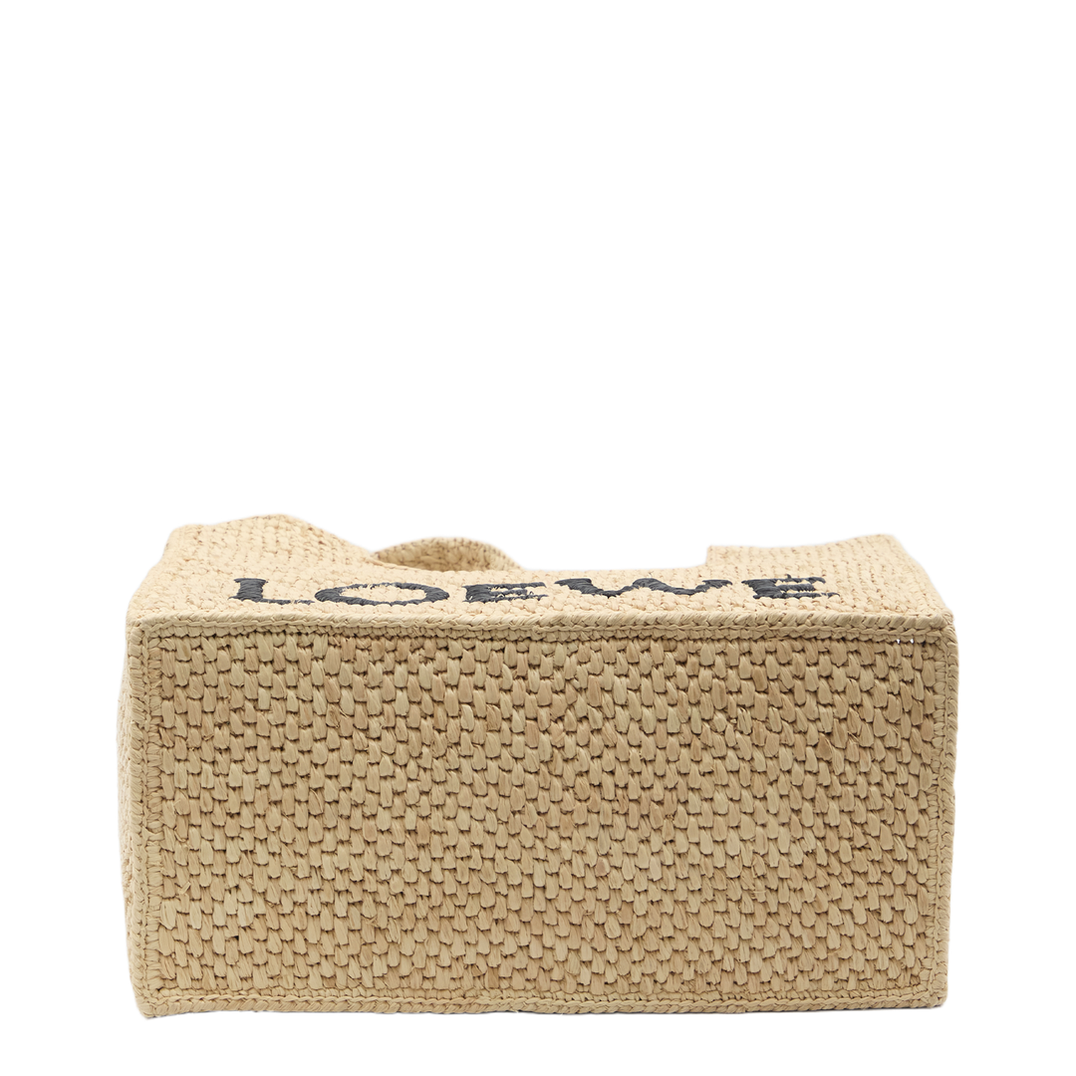 Medium Loewe Font Tote In Raffia