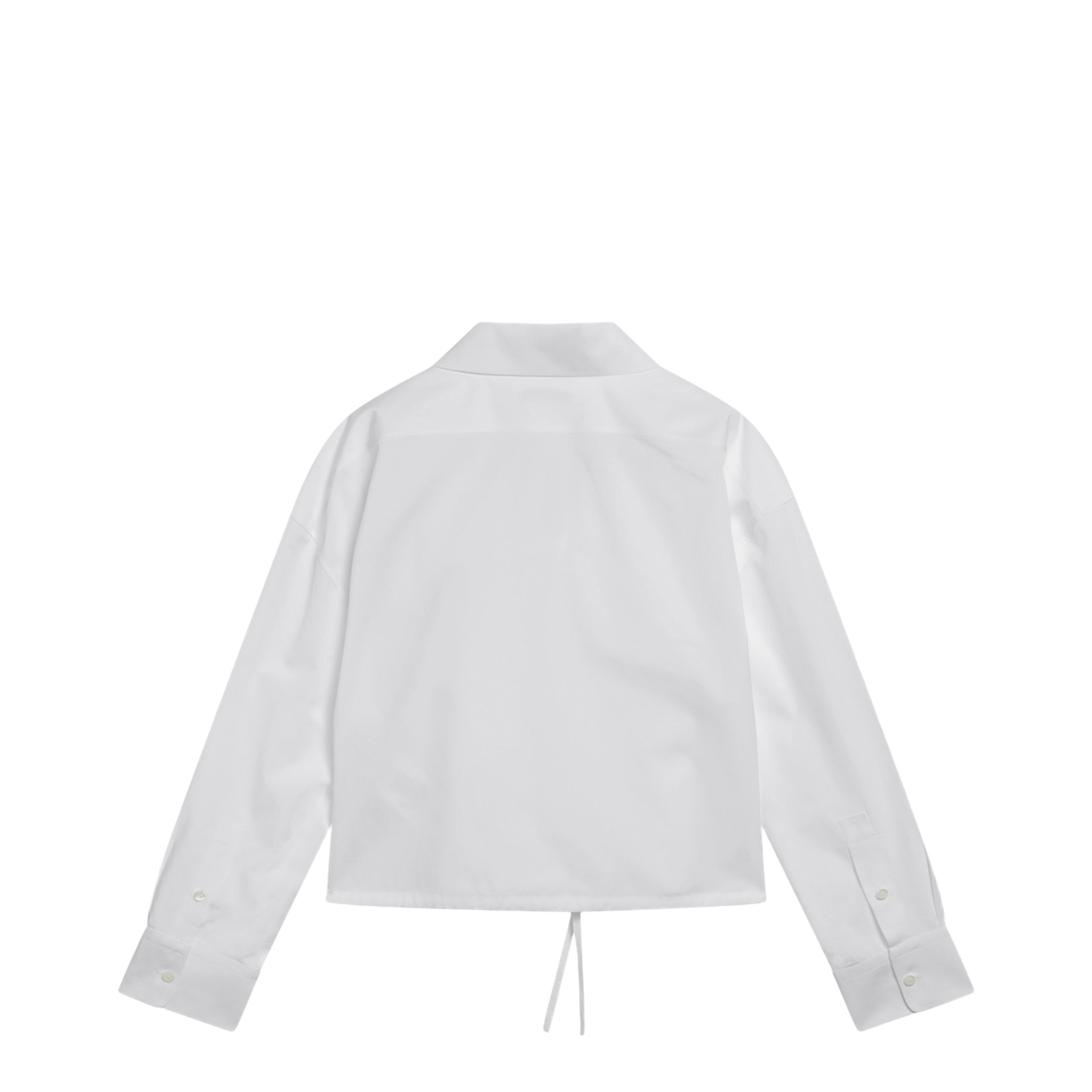 White Short Poplin Shirt