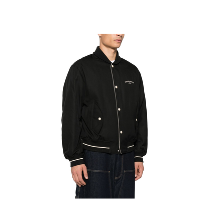 Nylon Bomber with Logo Embroidery