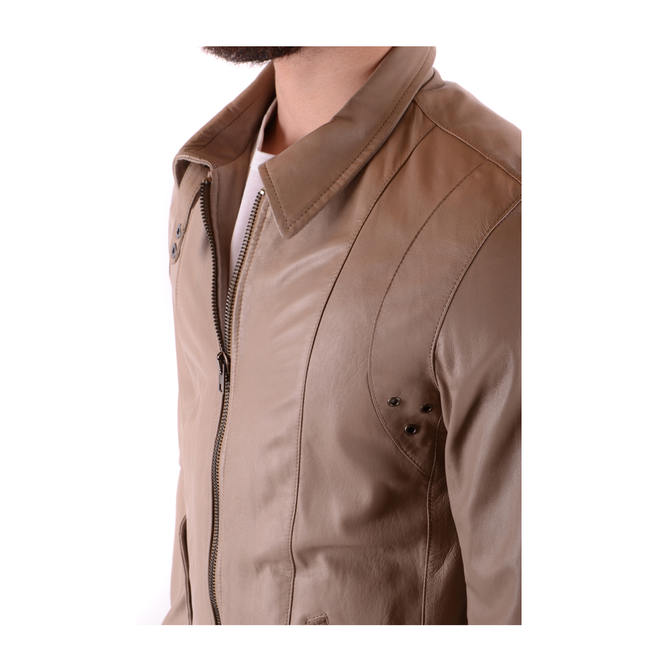 MAYFEYR - S.W.O.R.D - Beige Leather Jacket - 20447