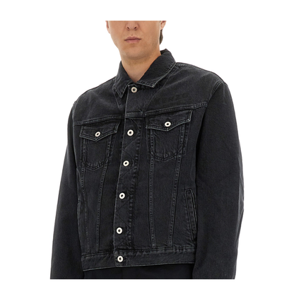 Trucker Jacket with Boke Flower Embroidery