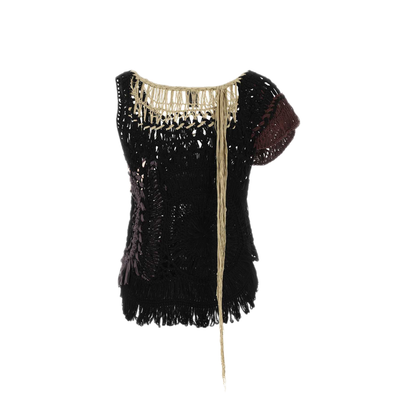 MAYFEYR - Dries Van Noten - Black Crochet Top - 0112406717900