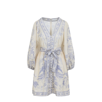 MAYFEYR - Zimmermann - Indra Plunge Mini Dress - 3500DSS262CREAM