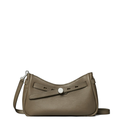 Romy Pebbled Leather Crossbody - Wild Mushroom