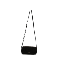 Kye Mini Crackle Patent Leather Crossbody - Black