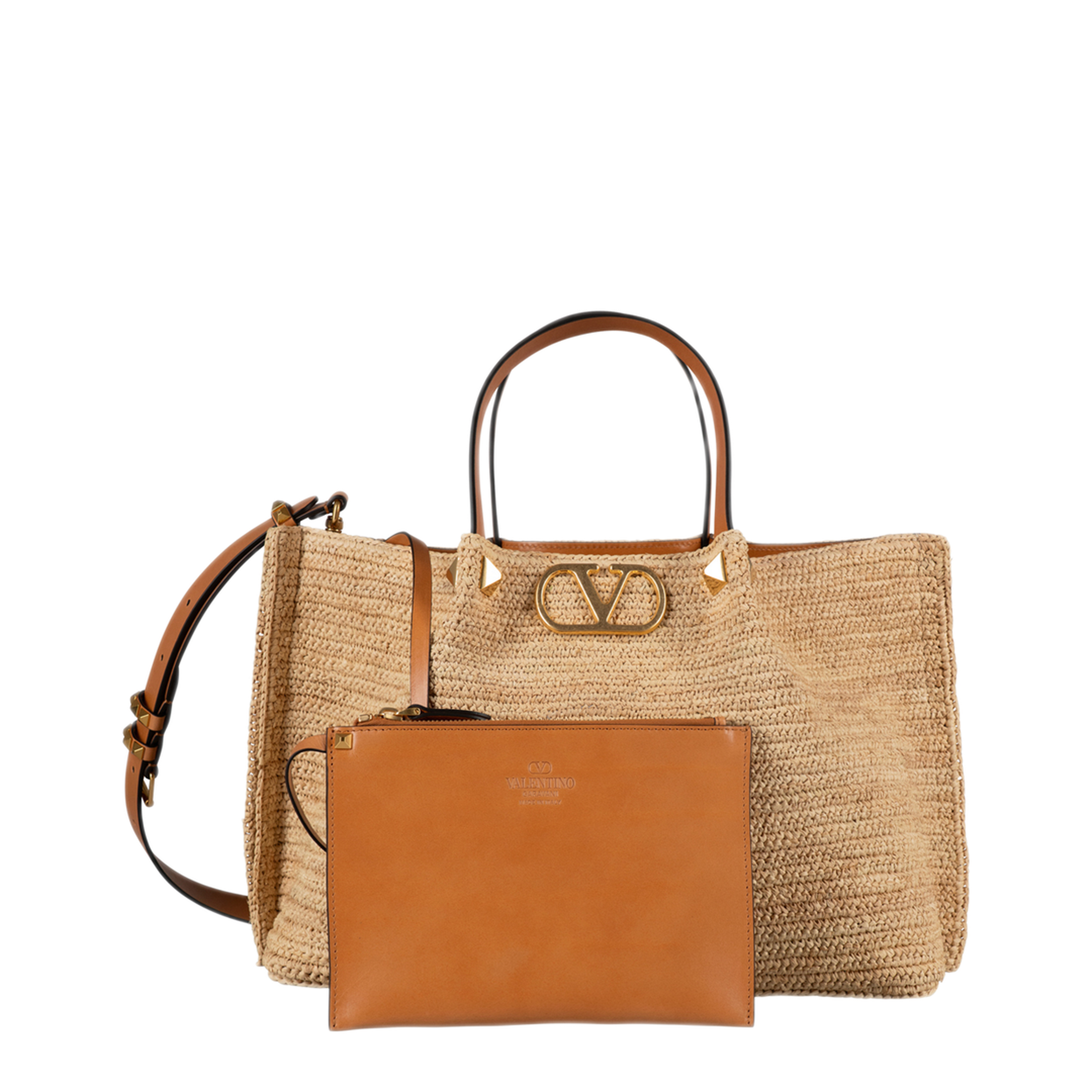 MAYFEYR - Valentino - Medium Raffia Handbag With Pouch - WB0T01QCL