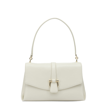 Leather Shoulder Bag White